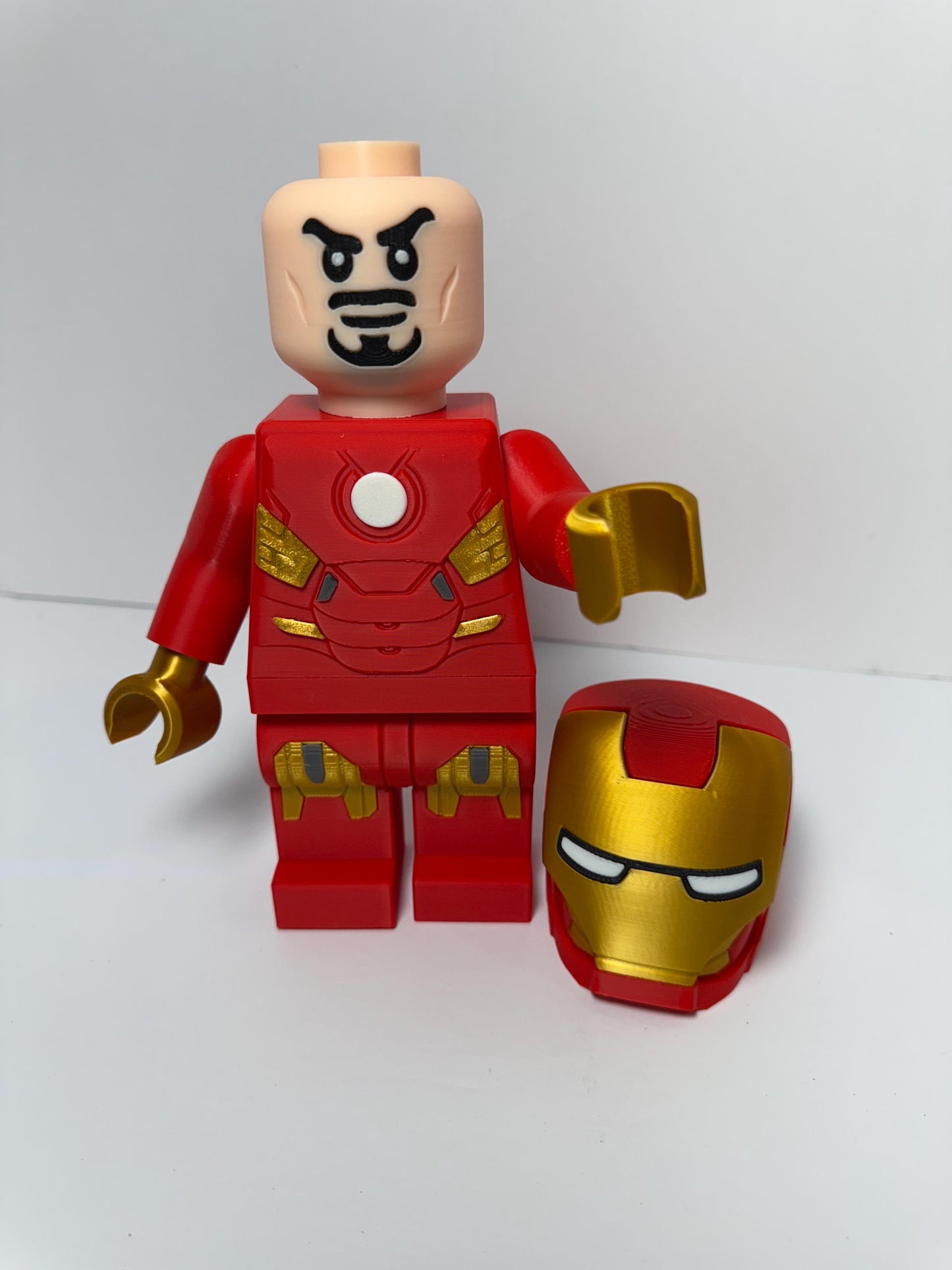 3D Printed Big Brick Iron Hero Figurine