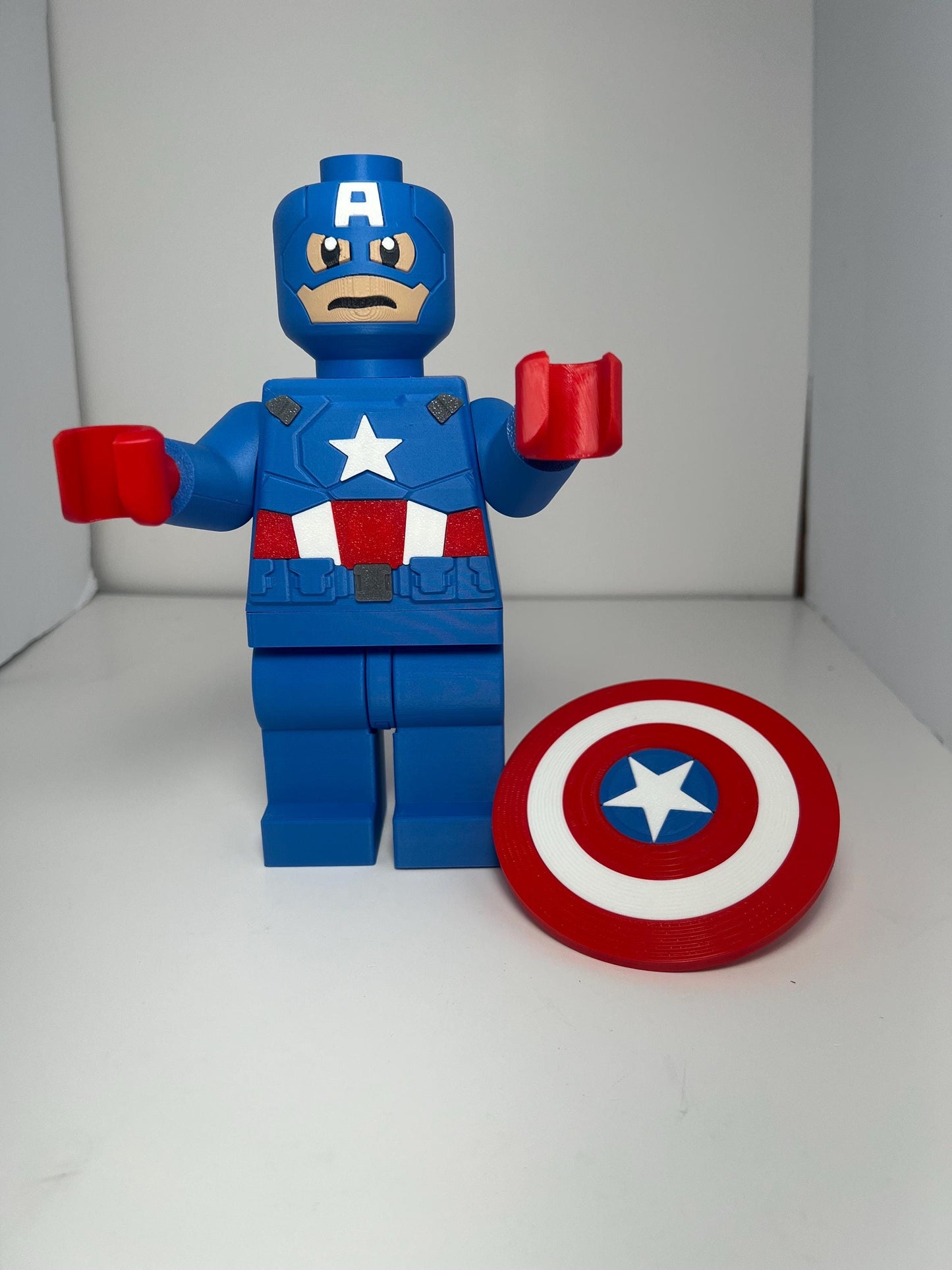 3D Printed Big Brick Hero America Figurine