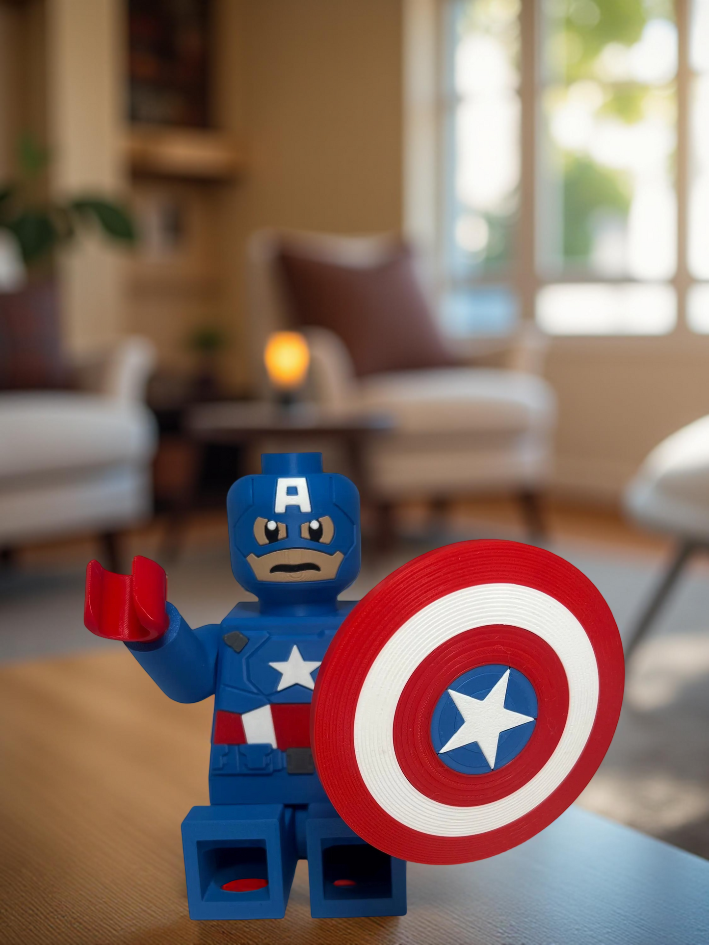 3D Printed Big Brick Hero America Figurine