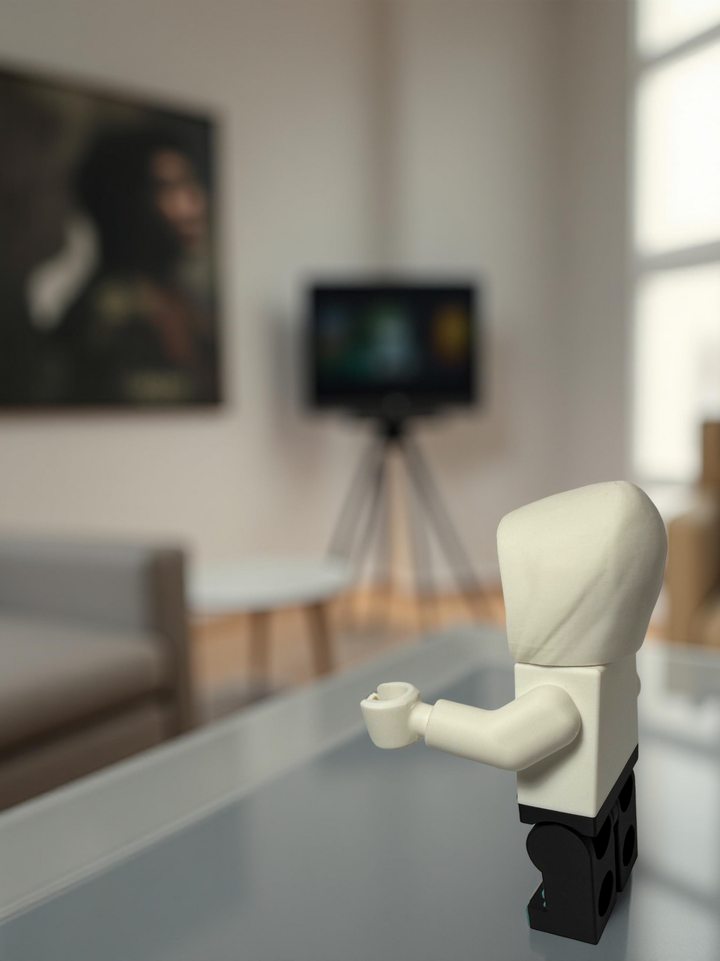 3D Printed Brick Arachnid Woman Hero Figurine