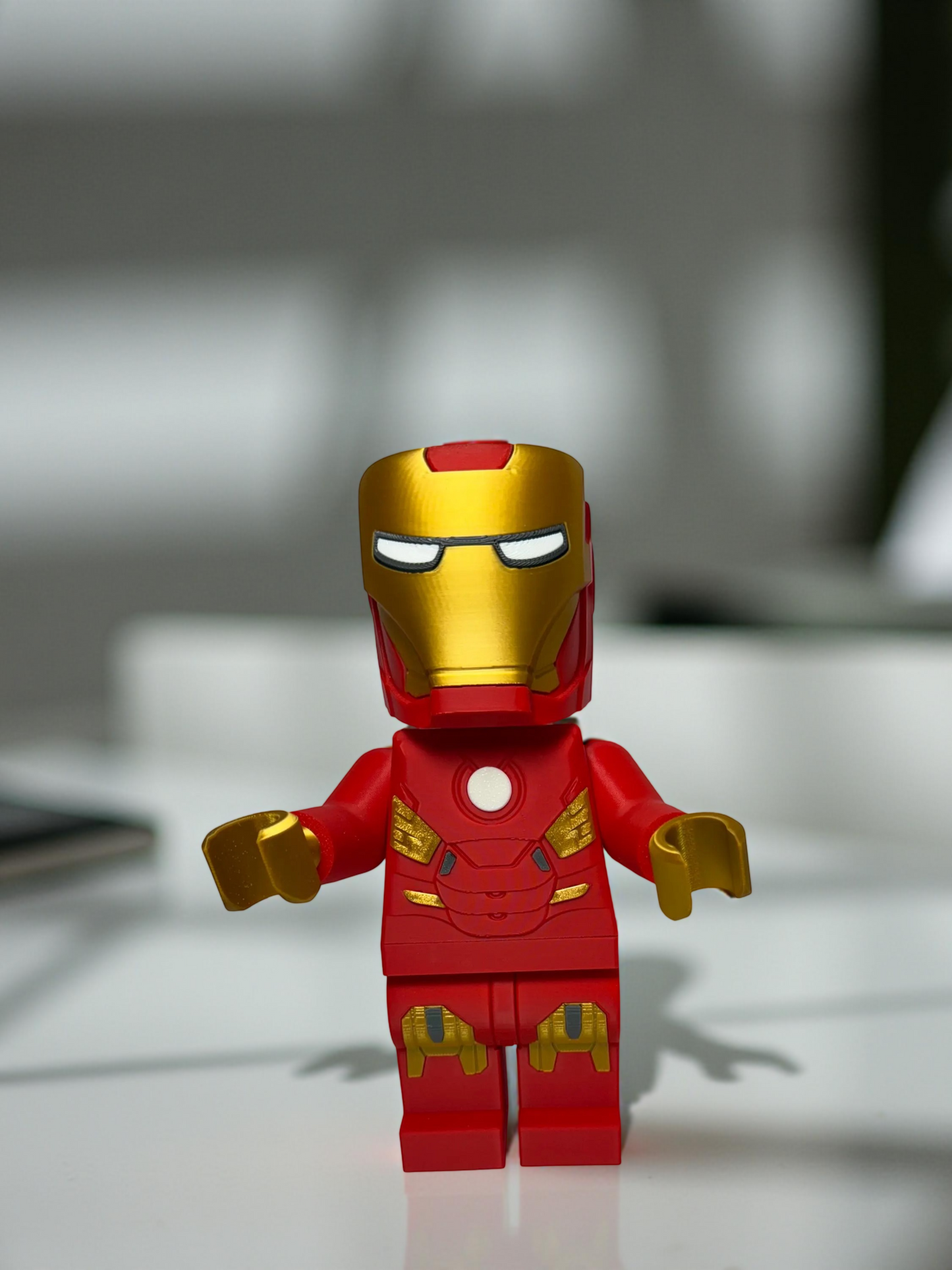 3D Printed Big Brick Iron Hero Figurine