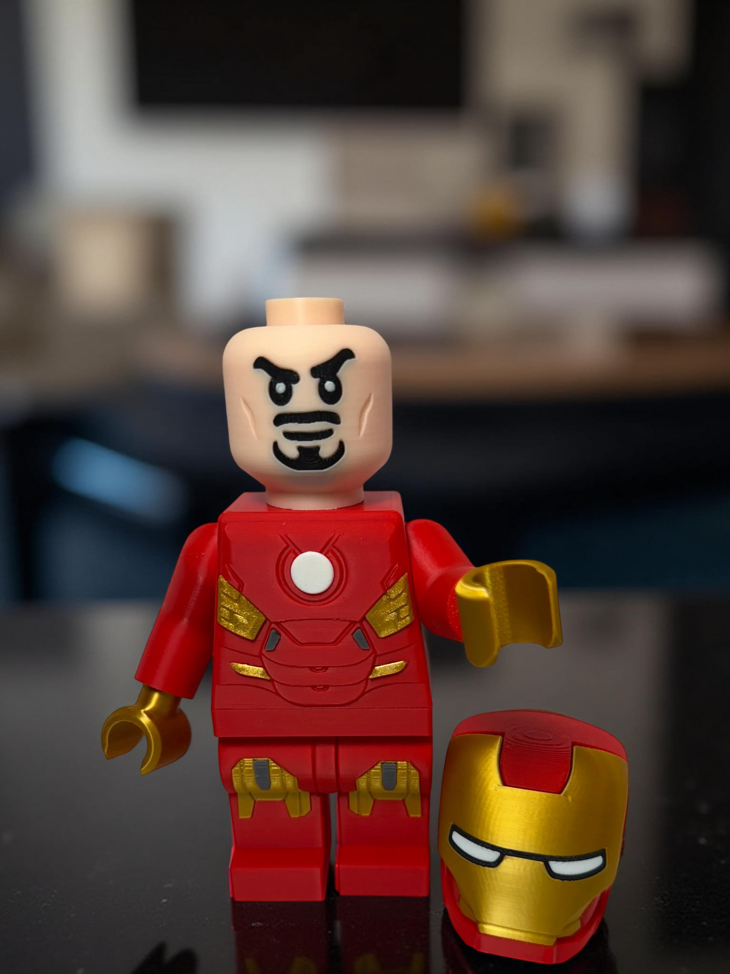 3D Printed Big Brick Iron Hero Figurine