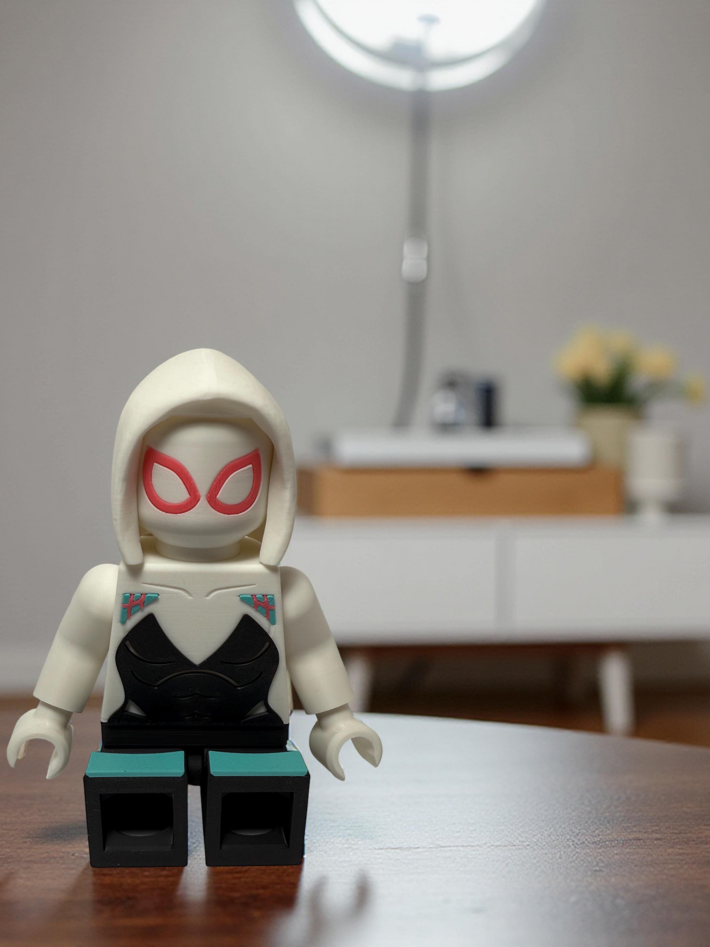 3D Printed Brick Arachnid Woman Hero Figurine