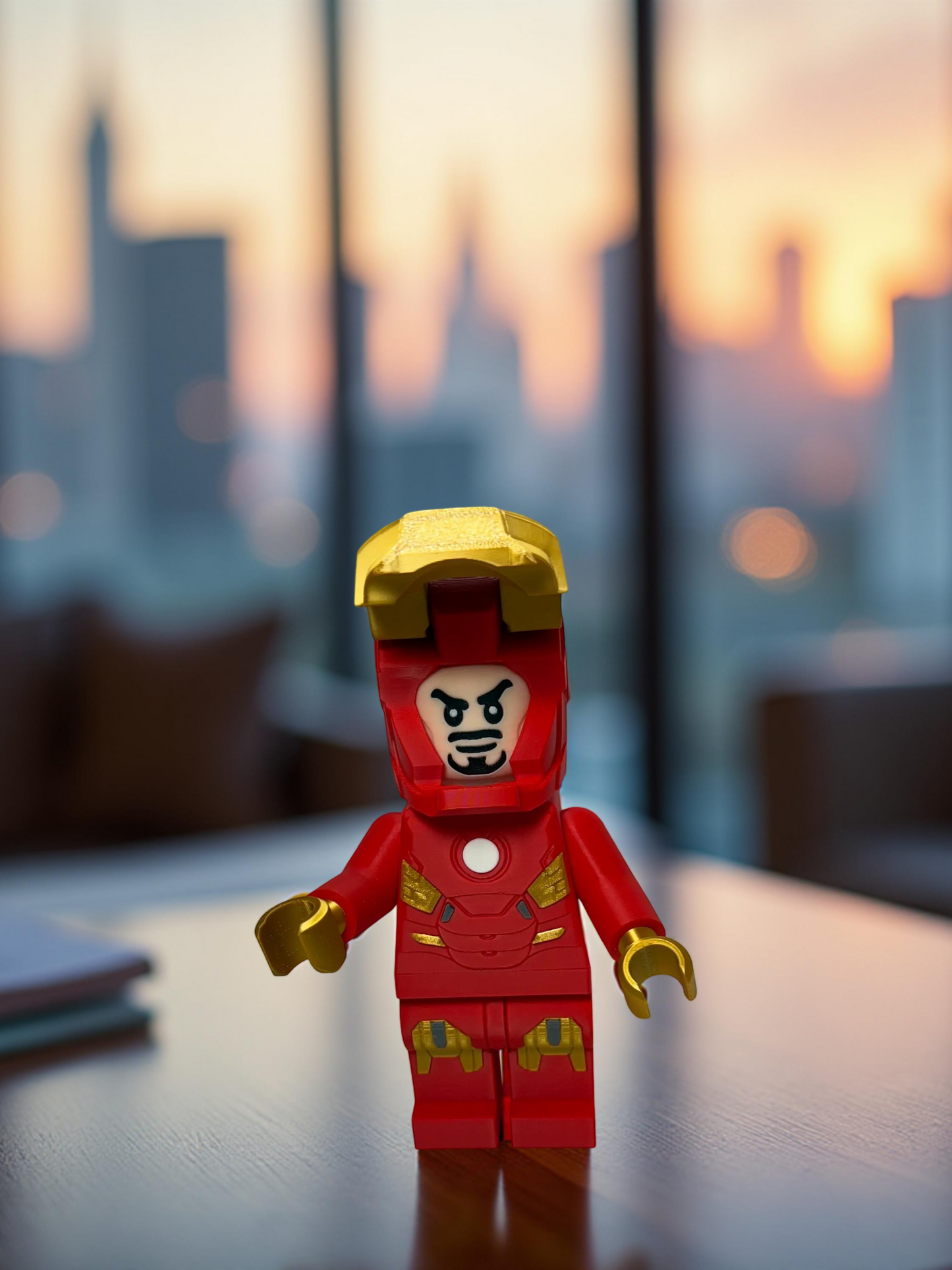 3D Printed Big Brick Iron Hero Figurine